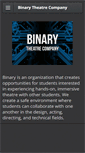 Mobile Screenshot of binarytheatre.org